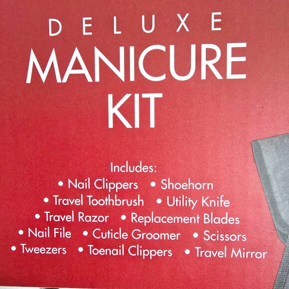 Mundi Deluxe 12 Pc Kit Clippers Toothbrush Mirror Scissors Razor Zip Case NIB - Picture 8 of 8